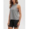 imageODODOS Womens Performance Tank Ultra Soft Stratum Tech Sleeveless Tee Shirts High Crew Neck Pullover TopGrey Heather
