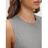 imageODODOS Womens Performance Tank Ultra Soft Stratum Tech Sleeveless Tee Shirts High Crew Neck Pullover TopGrey Heather