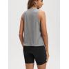 imageODODOS Womens Performance Tank Ultra Soft Stratum Tech Sleeveless Tee Shirts High Crew Neck Pullover TopGrey Heather