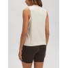 imageODODOS Womens Performance Tank Ultra Soft Stratum Tech Sleeveless Tee Shirts High Crew Neck Pullover TopMilkweed Heather