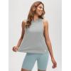 imageODODOS Womens Performance Tank Ultra Soft Stratum Tech Sleeveless Tee Shirts High Crew Neck Pullover TopPale Grey Heather