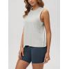imageODODOS Womens Performance Tank Ultra Soft Stratum Tech Sleeveless Tee Shirts High Crew Neck Pullover TopSalt Heather