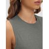 imageODODOS Womens Performance Tank Ultra Soft Stratum Tech Sleeveless Tee Shirts High Crew Neck Pullover TopSmoke Heather