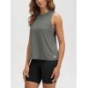 imageODODOS Womens Performance Tank Ultra Soft Stratum Tech Sleeveless Tee Shirts High Crew Neck Pullover TopSmoke Heather