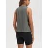 imageODODOS Womens Performance Tank Ultra Soft Stratum Tech Sleeveless Tee Shirts High Crew Neck Pullover TopSmoke Heather