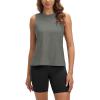 imageODODOS Womens Performance Tank Ultra Soft Stratum Tech Sleeveless Tee Shirts High Crew Neck Pullover TopSmoke Heather