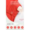 imageODODOS Womens Front Slit Tank Dress with Separate Shorts and Built in Bra Cloud Feeling Square Neck Mini Tennis DressOrange Red