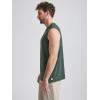 imageODODOS Mens Muscle Tee  Stratum Tech Performance Tank Ultra Soft Moisture Wicking UPF 50 Sleeveless ShirtsAspen Heather