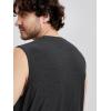 imageODODOS Mens Muscle Tee  Stratum Tech Performance Tank Ultra Soft Moisture Wicking UPF 50 Sleeveless ShirtsBlack Heather