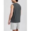 imageODODOS Mens Muscle Tee  Stratum Tech Performance Tank Ultra Soft Moisture Wicking UPF 50 Sleeveless ShirtsCharcoal Heather