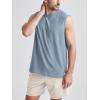 imageODODOS Mens Muscle Tee  Stratum Tech Performance Tank Ultra Soft Moisture Wicking UPF 50 Sleeveless ShirtsDusty Blue Heather