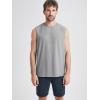 imageODODOS Mens Muscle Tee  Stratum Tech Performance Tank Ultra Soft Moisture Wicking UPF 50 Sleeveless ShirtsGrey Heather