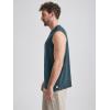 imageODODOS Mens Muscle Tee  Stratum Tech Performance Tank Ultra Soft Moisture Wicking UPF 50 Sleeveless ShirtsNavy Heather
