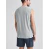 imageODODOS Mens Muscle Tee  Stratum Tech Performance Tank Ultra Soft Moisture Wicking UPF 50 Sleeveless ShirtsPale Grey Heather