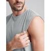 imageODODOS Mens Muscle Tee  Stratum Tech Performance Tank Ultra Soft Moisture Wicking UPF 50 Sleeveless ShirtsPale Grey Heather