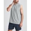 imageODODOS Mens Muscle Tee  Stratum Tech Performance Tank Ultra Soft Moisture Wicking UPF 50 Sleeveless ShirtsPale Grey Heather