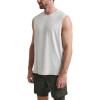 imageODODOS Mens Muscle Tee  Stratum Tech Performance Tank Ultra Soft Moisture Wicking UPF 50 Sleeveless ShirtsSalt Heather