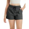 imageODODOS Womens Athletic Shorts 35 High Waisted Lightweight Ripstop Quick Dry Workout Running Casual Shorts with PocketsBlack