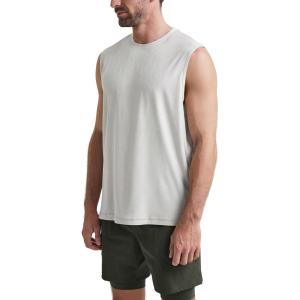 imageODODOS Mens Muscle Tee  Stratum Tech Performance Tank Ultra Soft Moisture Wicking UPF 50 Sleeveless ShirtsSalt Heather