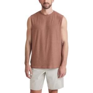 imageODODOS Mens Muscle Tee  Stratum Tech Performance Tank Ultra Soft Moisture Wicking UPF 50 Sleeveless ShirtsTamarind Heather