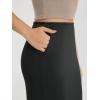 imageODODOS Modal Soft Midi Skirt for Women Back Slit High Waist Casual Long Pencil Skirts with PocketsBlack
