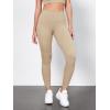 imageODODOS Tummy Control Compression Leggings for Women 25quot  28quot High Waist Workout Running Yoga PantsBeige