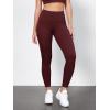 imageODODOS Tummy Control Compression Leggings for Women 25quot  28quot High Waist Workout Running Yoga PantsBurgundy