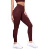 imageODODOS Tummy Control Compression Leggings for Women 25quot  28quot High Waist Workout Running Yoga PantsBurgundy