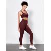imageODODOS Tummy Control Compression Leggings for Women 25quot  28quot High Waist Workout Running Yoga PantsBurgundy