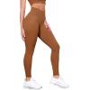 imageODODOS Tummy Control Compression Leggings for Women 25quot  28quot High Waist Workout Running Yoga PantsCaramel