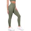 imageODODOS Tummy Control Compression Leggings for Women 25quot  28quot High Waist Workout Running Yoga PantsDark Olive