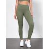 imageODODOS Tummy Control Compression Leggings for Women 25quot  28quot High Waist Workout Running Yoga PantsDark Olive