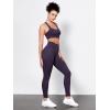 imageODODOS Tummy Control Compression Leggings for Women 25quot  28quot High Waist Workout Running Yoga PantsDark Purple