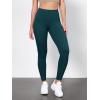 imageODODOS Tummy Control Compression Leggings for Women 25quot  28quot High Waist Workout Running Yoga PantsForest Teal
