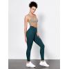 imageODODOS Tummy Control Compression Leggings for Women 25quot  28quot High Waist Workout Running Yoga PantsForest Teal