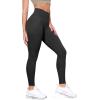 imageODODOS Tummy Control Compression Leggings for Women 25quot  28quot High Waist Workout Running Yoga PantsOnyx Black