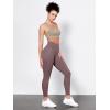 imageODODOS Tummy Control Compression Leggings for Women 25quot  28quot High Waist Workout Running Yoga PantsPurple Taupe