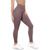 imageODODOS Tummy Control Compression Leggings for Women 25quot  28quot High Waist Workout Running Yoga PantsPurple Taupe