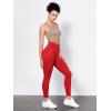imageODODOS Tummy Control Compression Leggings for Women 25quot  28quot High Waist Workout Running Yoga PantsRed
