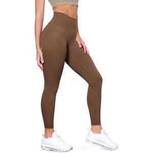 imageODODOS Tummy Control Compression Leggings for Women 25quot  28quot High Waist Workout Running Yoga PantsBrunette