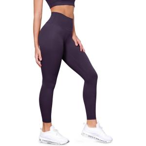 imageODODOS Tummy Control Compression Leggings for Women 25quot  28quot High Waist Workout Running Yoga PantsDark Purple