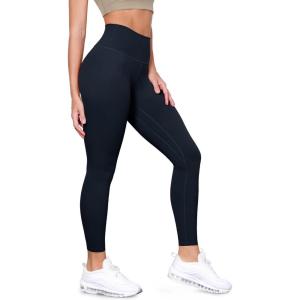 imageODODOS Tummy Control Compression Leggings for Women 25quot  28quot High Waist Workout Running Yoga PantsDeep Navy