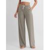 imageODODOS Womens Straight Leg Pants Ultra Soft Stratum Tech Relaxed Casual Pajama Lounge Pants with Pockets2931quot InseamWarm Grey Heather