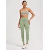 imageODODOS Cloud Feeling Y Racerback Sports Bra for Women Wirefree Padded Strappy Yoga BraDark Beige