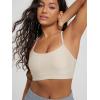 imageODODOS Cloud Feeling Y Racerback Sports Bra for Women Wirefree Padded Strappy Yoga BraEcru Heather