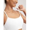 imageODODOS Cloud Feeling Y Racerback Sports Bra for Women Wirefree Padded Strappy Yoga BraWhite