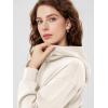 imageODODOS Modal Soft Fleece Lined Hoodie for Women Long Sleeve RelaxedFit Pullover Casual Basic SweatshirtIvory