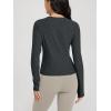 imageODODOS Womens Long Sleeve Performance TShirts  Ultra Soft Stratum Tech Crew Neck Tee UPF 50 Essential TopCharcoal Heather