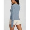 imageODODOS Womens Long Sleeve Performance TShirts  Ultra Soft Stratum Tech Crew Neck Tee UPF 50 Essential TopDusty Blue Heather