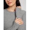 imageODODOS Womens Long Sleeve Performance TShirts  Ultra Soft Stratum Tech Crew Neck Tee UPF 50 Essential TopGrey Heather